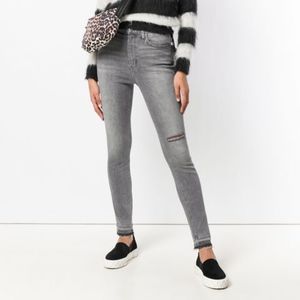 Current/Elliott Ultra High Waist GraySkinny Jeans